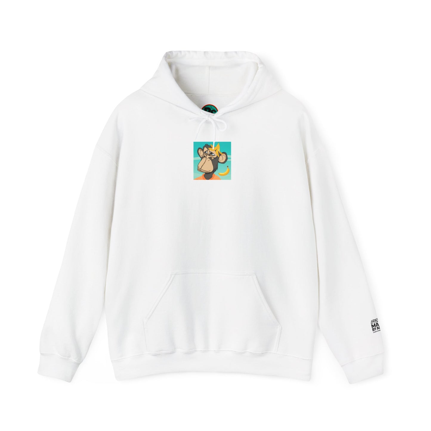 Unisex Heavy Blend™ Hooded Sweatshirt - featuring adorable Ape family on a picnic/Chill Vibes for Everyday Comfort