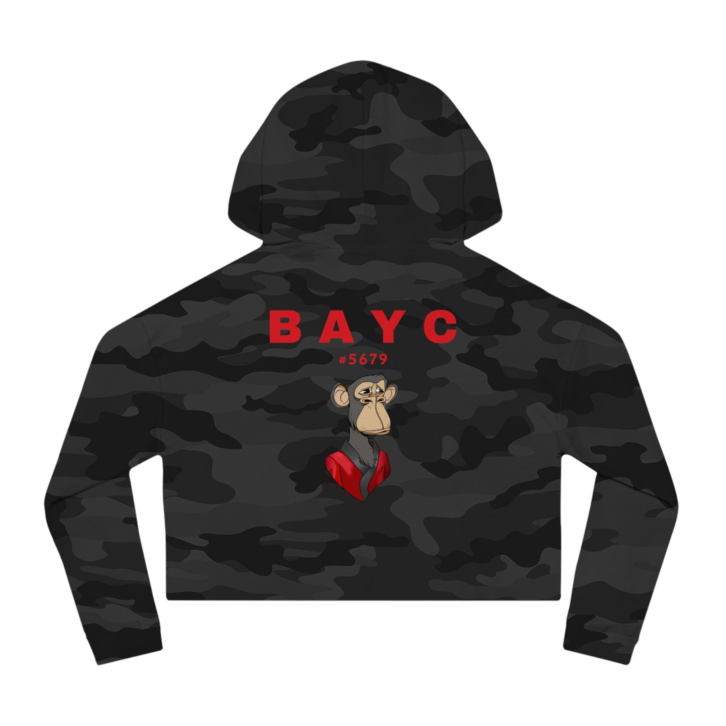 Cropped Hoodie with BAYC #5679 Bored Ape Design