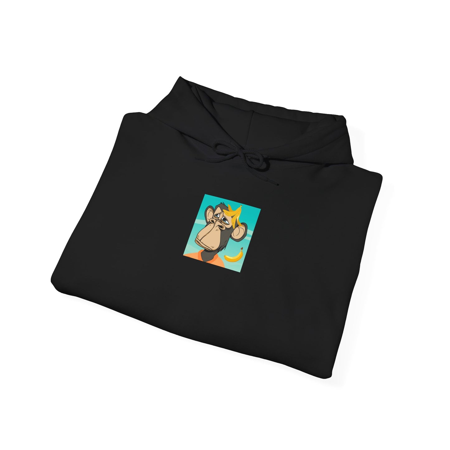 Unisex Heavy Blend™ Hooded Sweatshirt - featuring adorable Ape family on a picnic/Chill Vibes for Everyday Comfort
