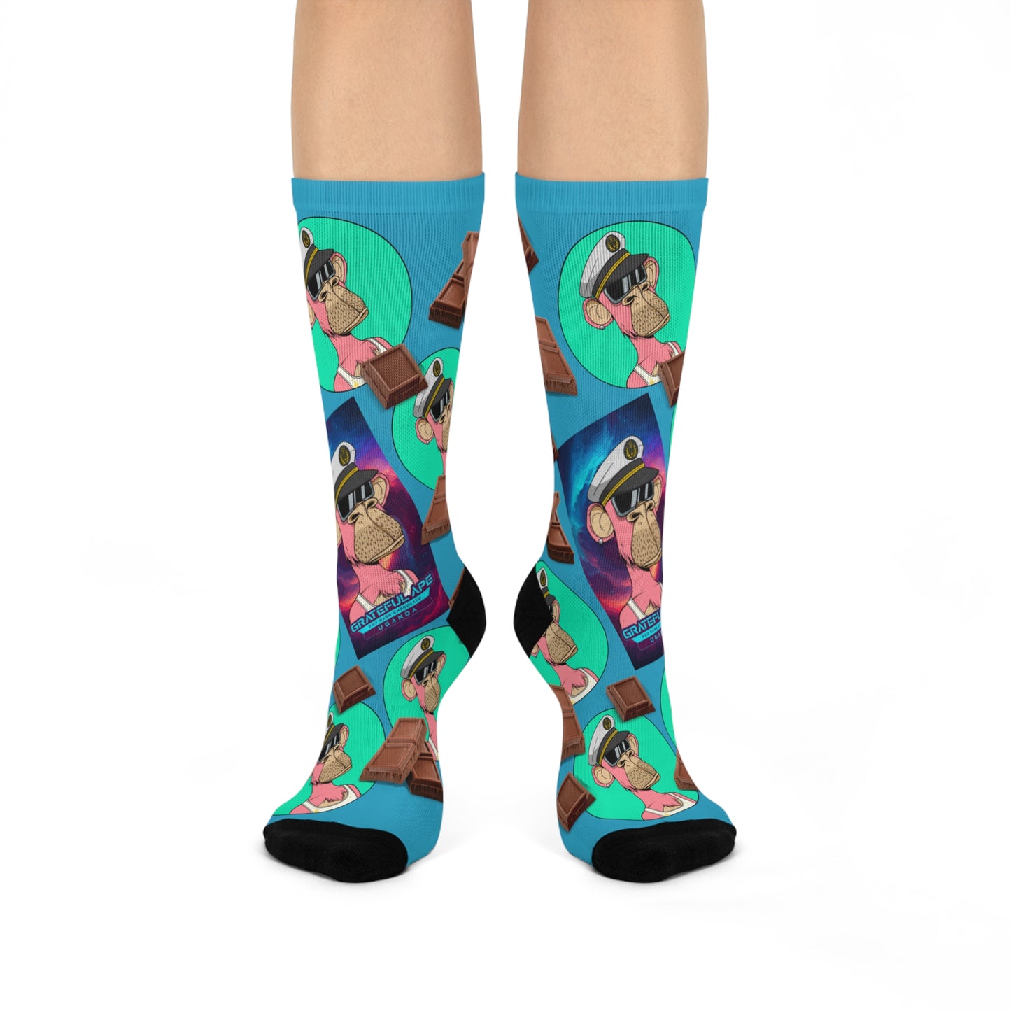BORED SOCKS with Grateful Ape Chocolate / Aqua