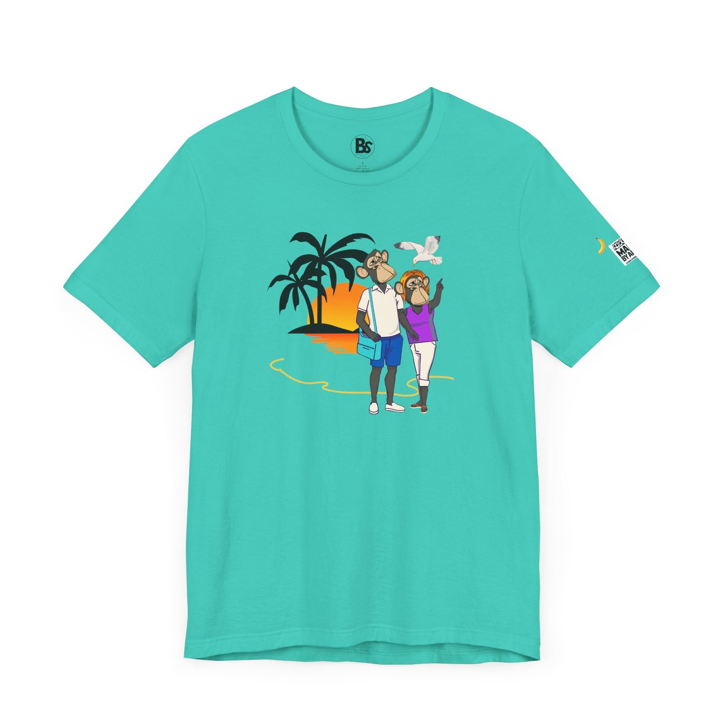 Beach Day Unisex Tee - Time for Fun, Time for Sun, Bored Ape Design