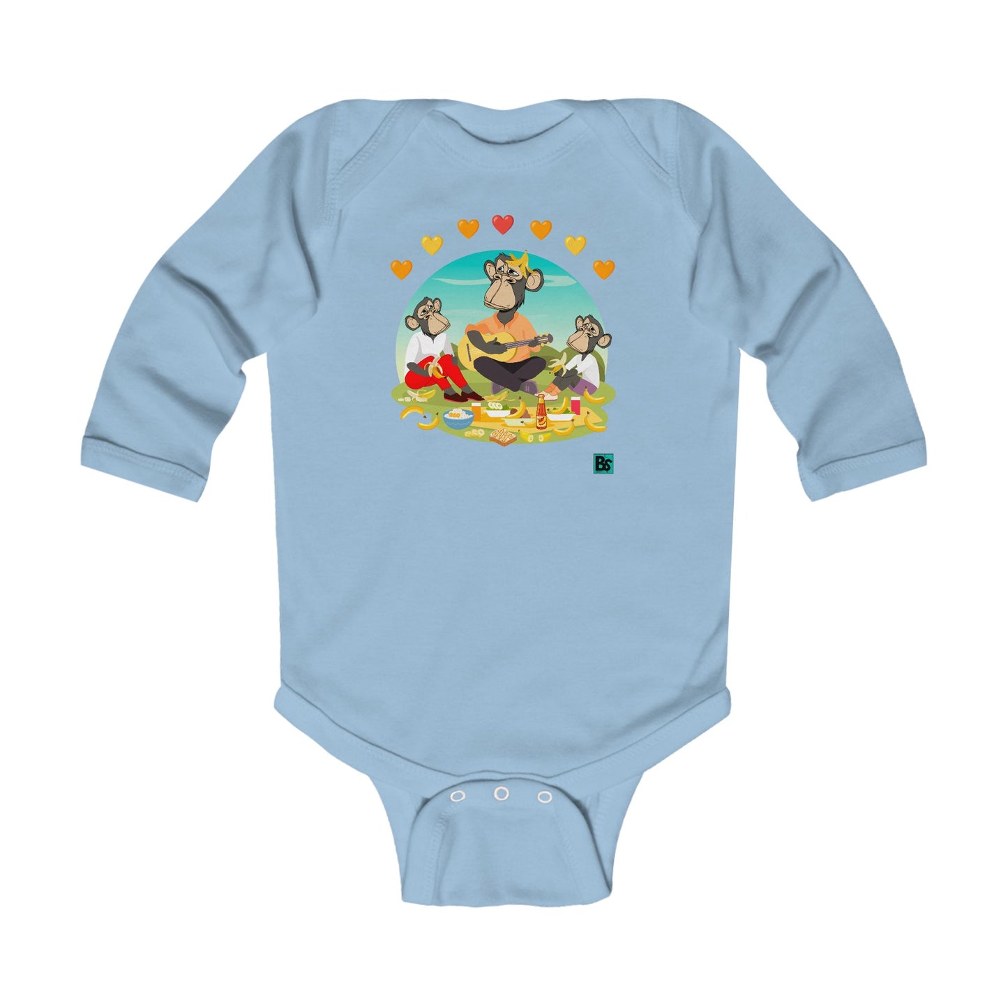 Infant Bodysuit - "Drape Family"on a Picnic Collection