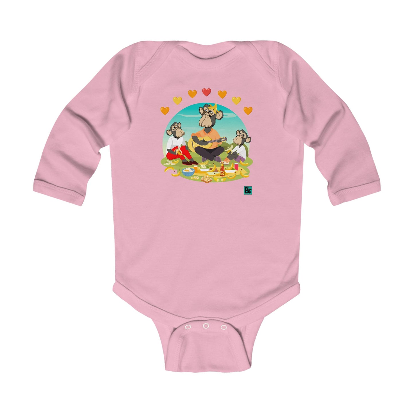 Infant Bodysuit - "Drape Family"on a Picnic Collection