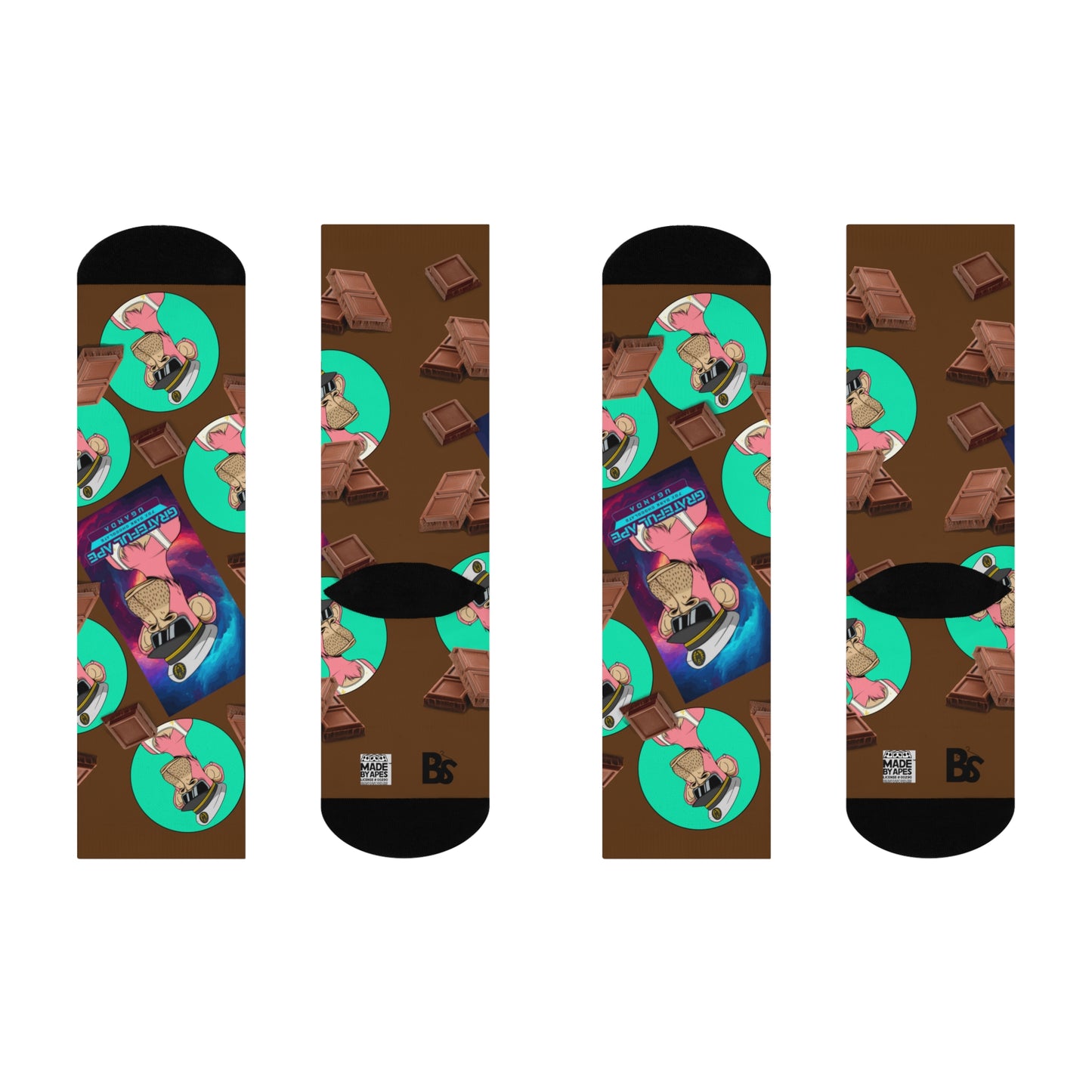 BORED SOCKS with Grateful Ape Chocolate / Cocoa