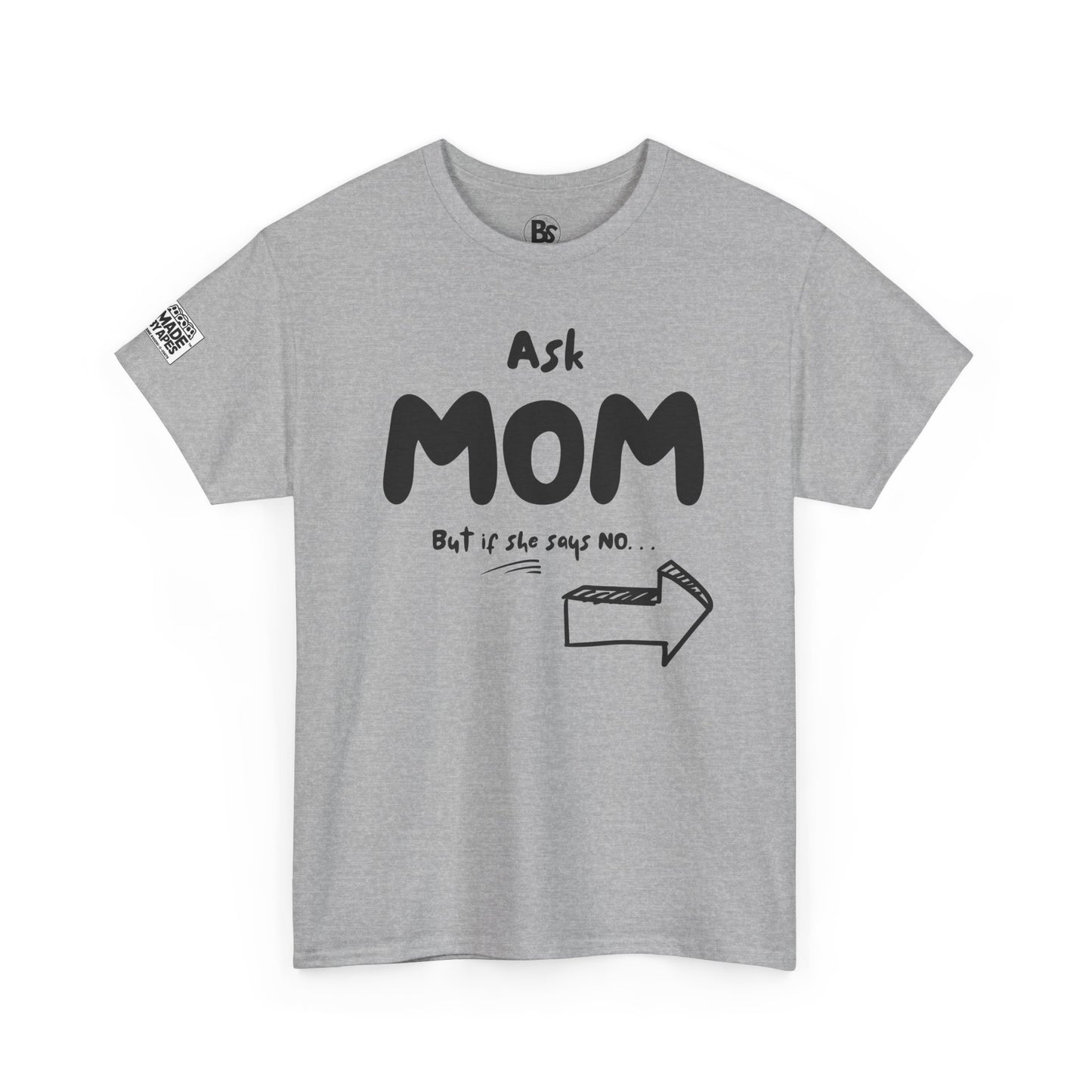Funny Dad's Tee - Ask MOM/But if she says NO... Don't even think of asking me!