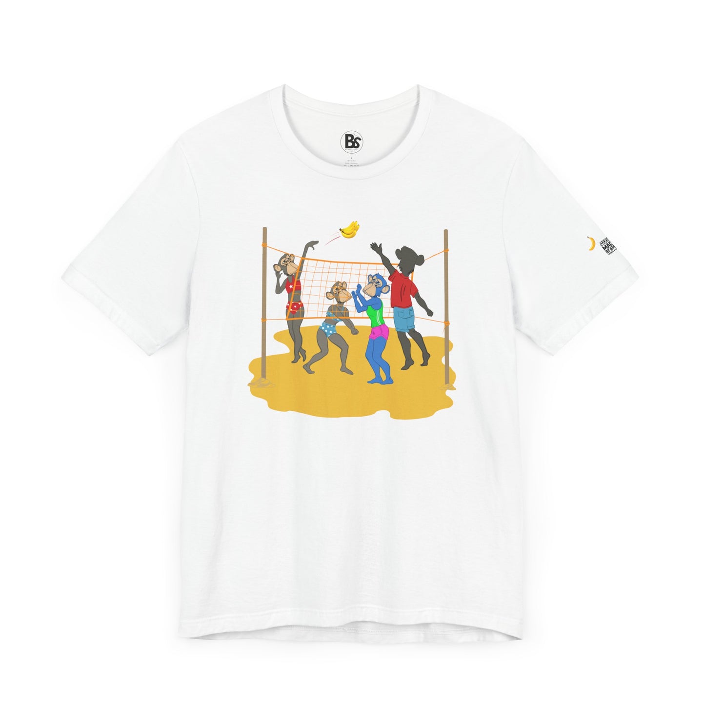 Volleyball Ape Family Unisex Tee - Summer Beach Theme