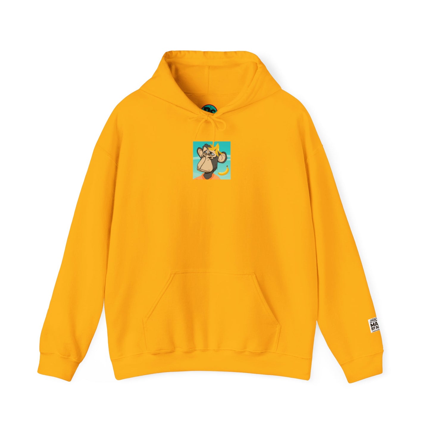 Unisex Heavy Blend™ Hooded Sweatshirt - featuring adorable Ape family on a picnic/Chill Vibes for Everyday Comfort