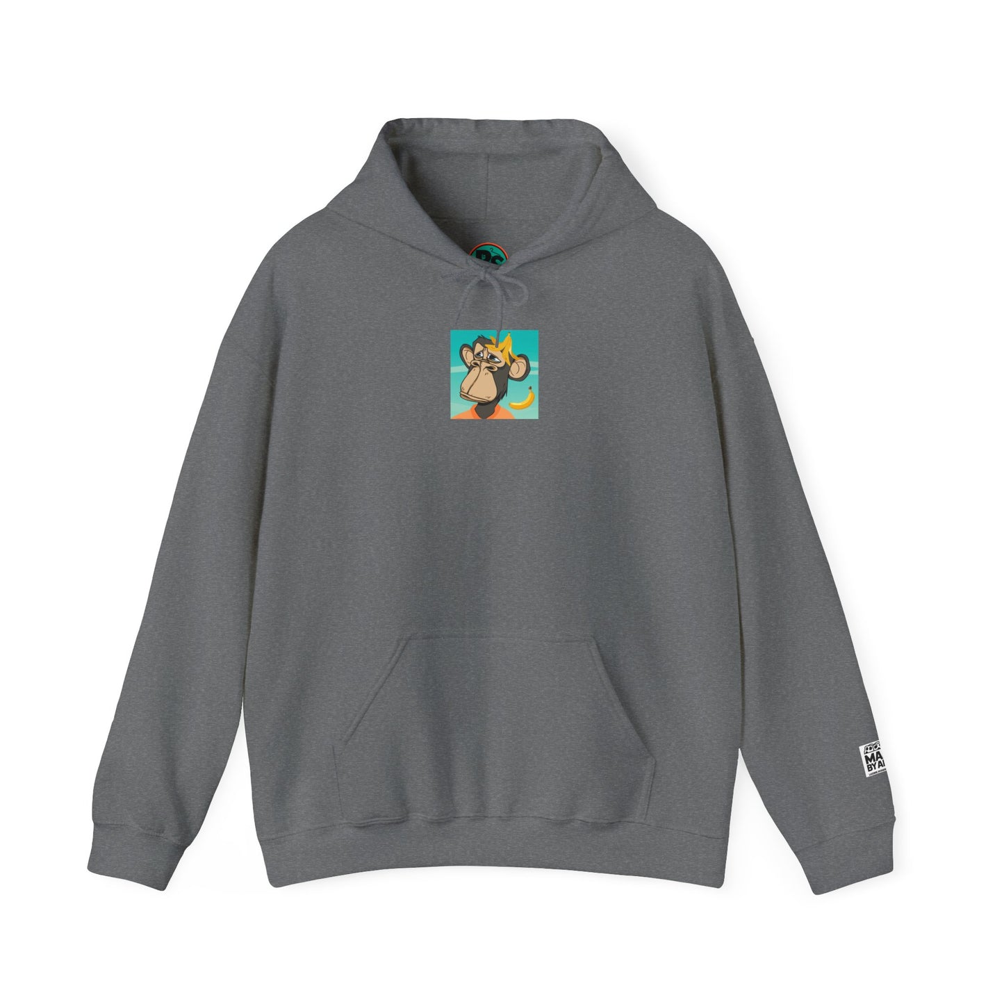 Unisex Heavy Blend™ Hooded Sweatshirt - featuring adorable Ape family on a picnic/Chill Vibes for Everyday Comfort