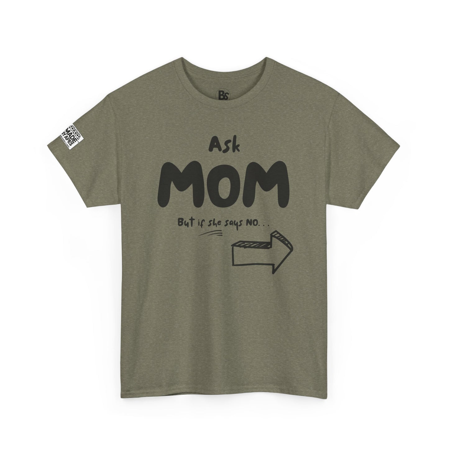 Funny Dad's Tee - Ask MOM/But if she says NO... Don't even think of asking me!