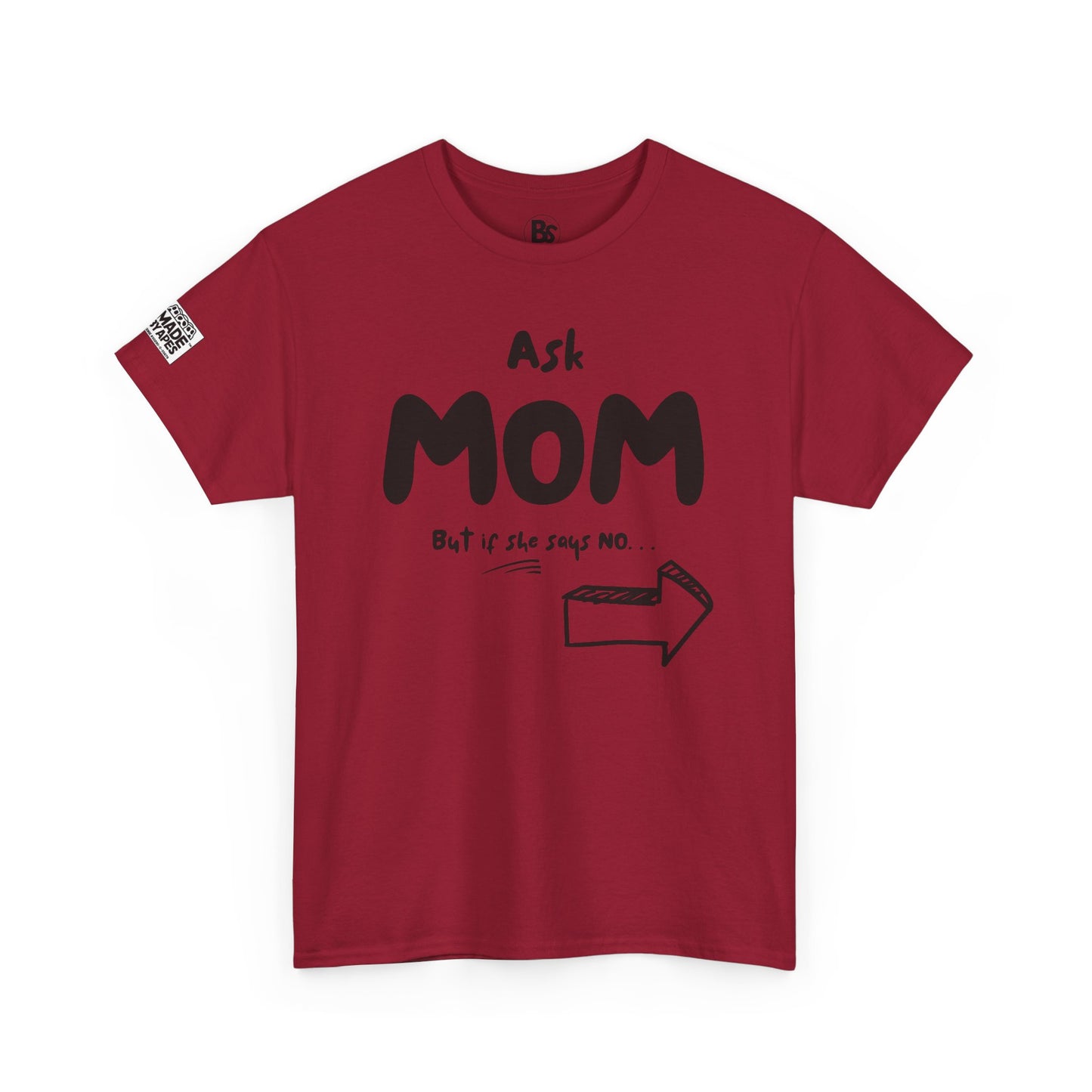 Funny Dad's Tee - Ask MOM/But if she says NO... Don't even think of asking me!