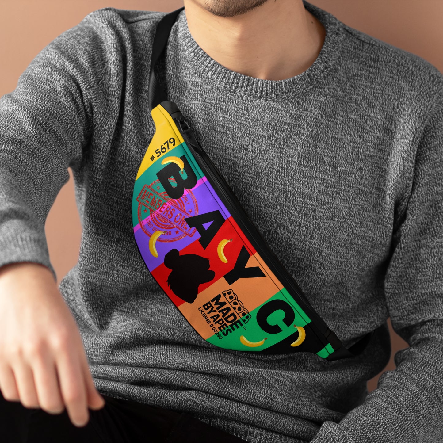 Travel Fanny Pack / Hands-Free Bored Style Shop Exclusive Stripe Design