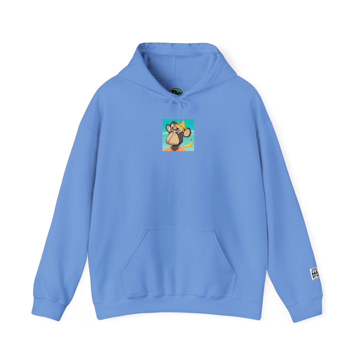 Unisex Heavy Blend™ Hooded Sweatshirt - featuring adorable Ape family on a picnic/Chill Vibes for Everyday Comfort