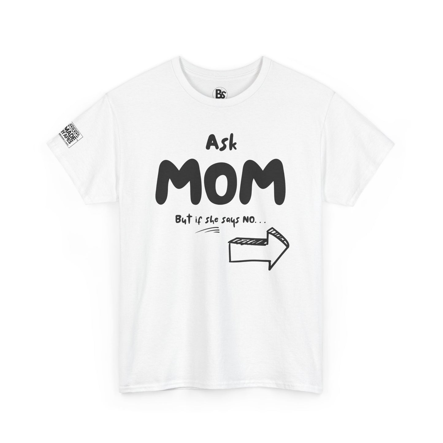 Funny Dad's Tee - Ask MOM/But if she says NO... Don't even think of asking me!