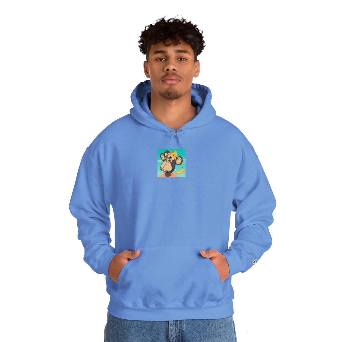 Unisex Heavy Blend™ Hooded Sweatshirt - featuring adorable Ape family on a picnic/Chill Vibes for Everyday Comfort