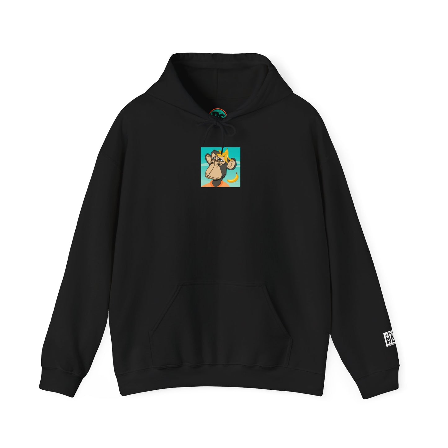 Unisex Heavy Blend™ Hooded Sweatshirt - featuring adorable Ape family on a picnic/Chill Vibes for Everyday Comfort