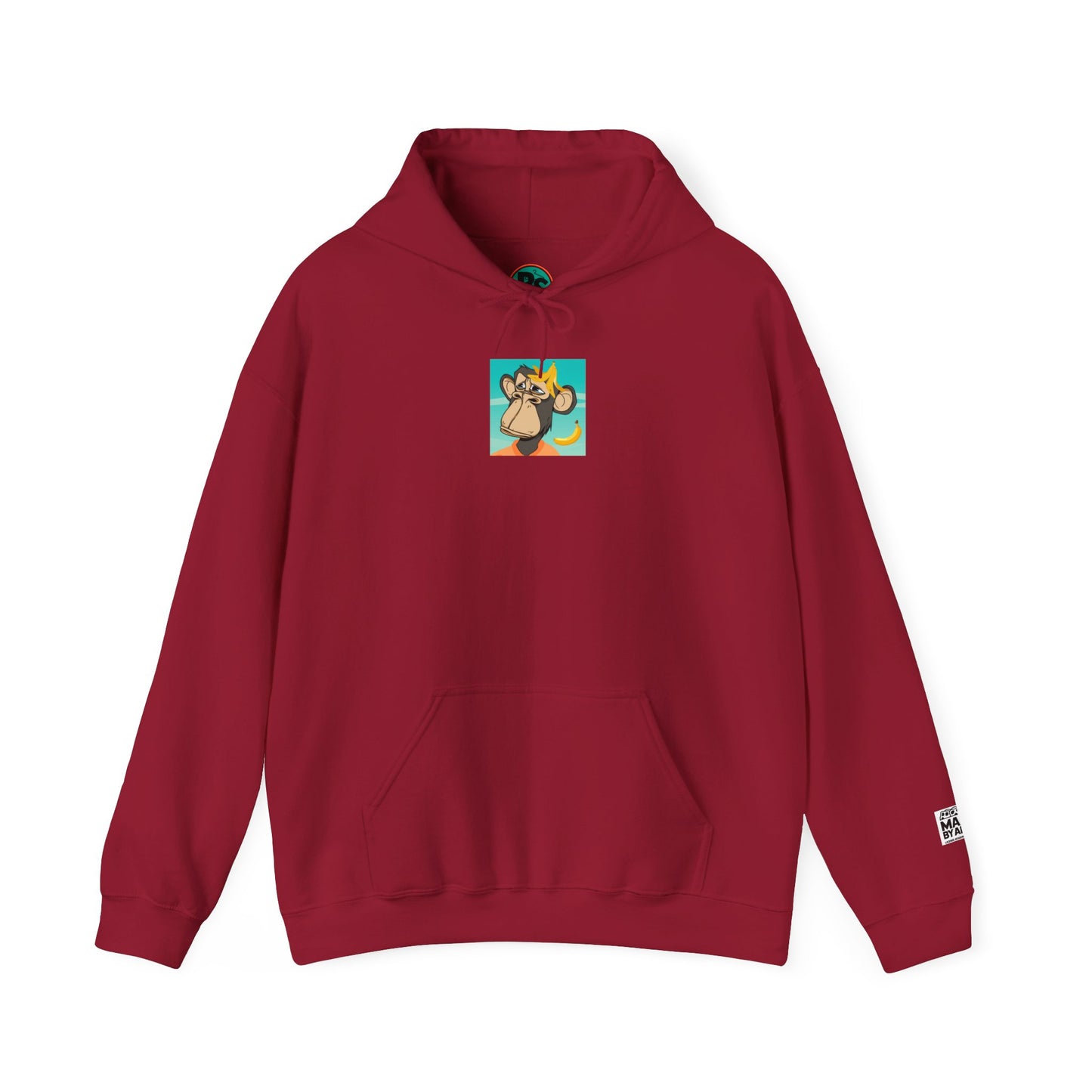 Unisex Heavy Blend™ Hooded Sweatshirt - featuring adorable Ape family on a picnic/Chill Vibes for Everyday Comfort