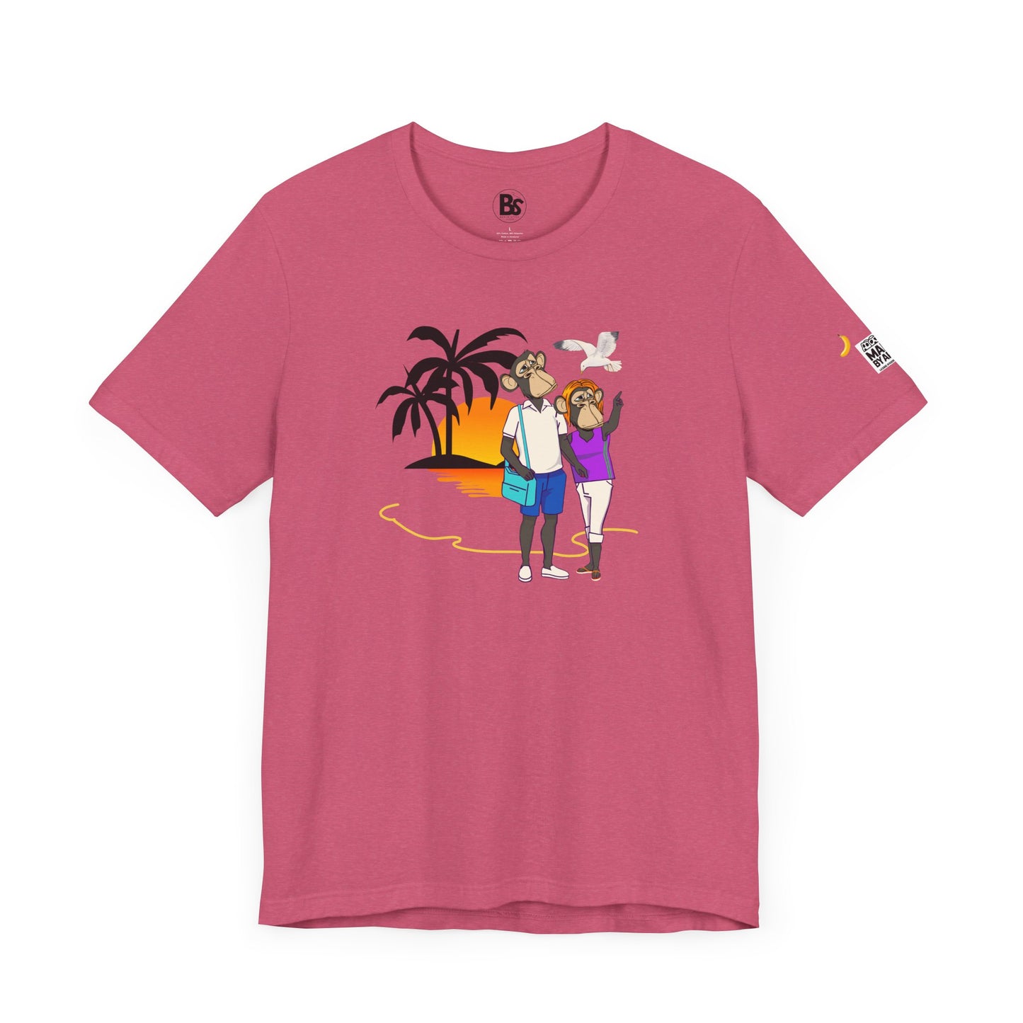 Beach Day Unisex Tee - Time for Fun, Time for Sun, Bored Ape Design
