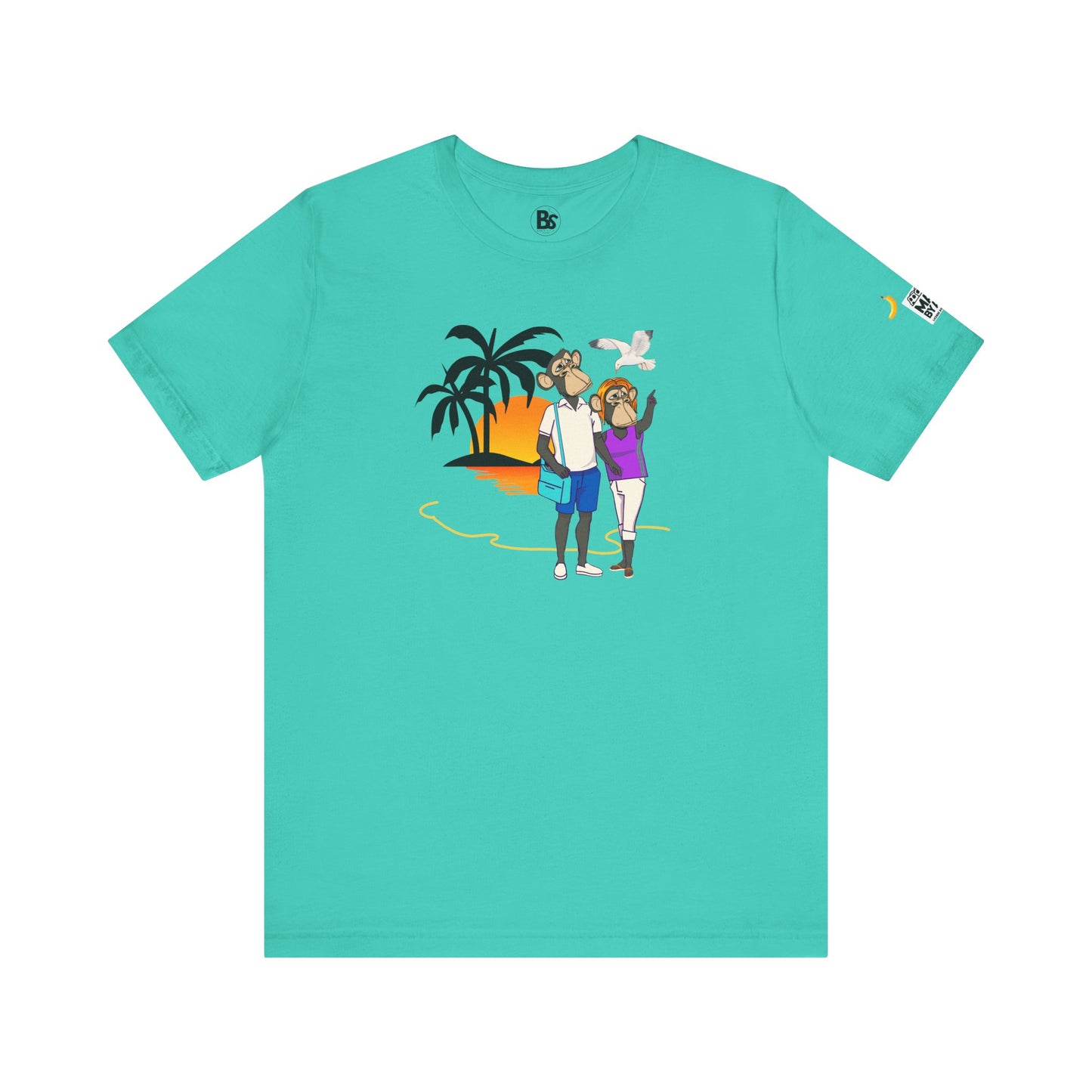 Beach Day Unisex Tee - Time for Fun, Time for Sun, Bored Ape Design