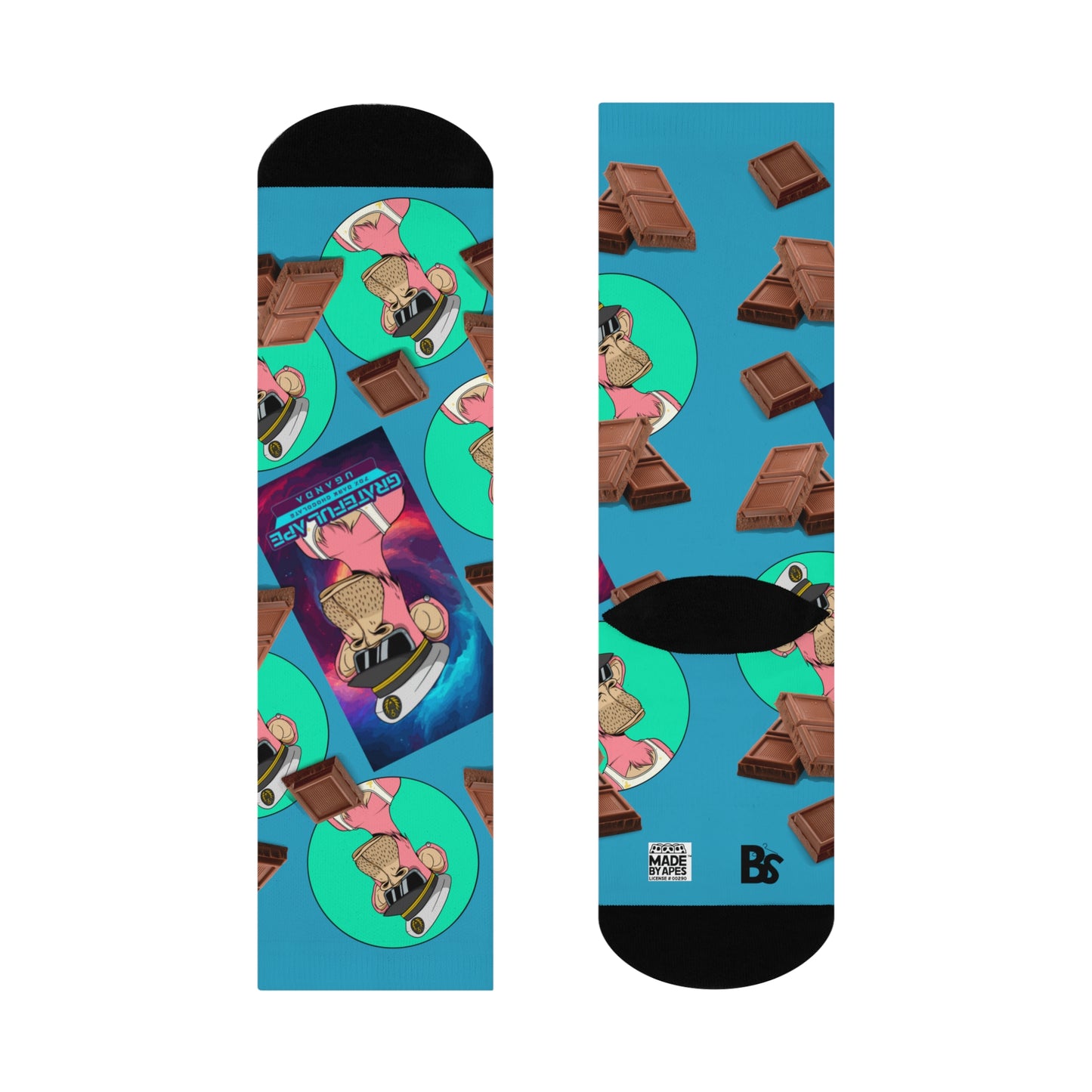 BORED SOCKS with Grateful Ape Chocolate / Aqua