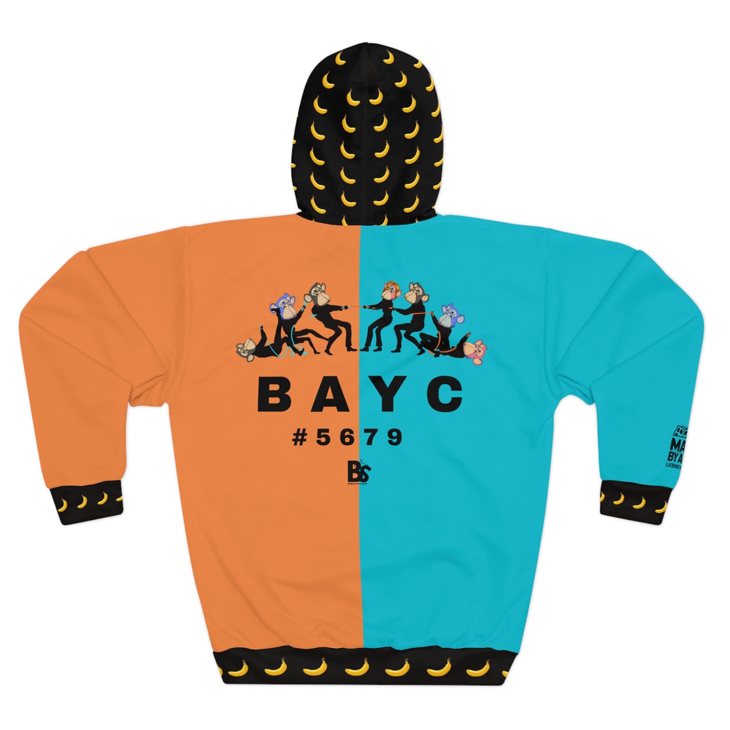 Color Block Unisex Pullover Hoodie - Commemorating The War between Oranges and Aquamarines | Meme Design