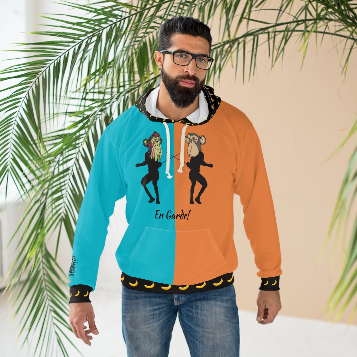 Color Block Unisex Pullover Hoodie - Commemorating The War between Oranges and Aquamarines | Meme Design