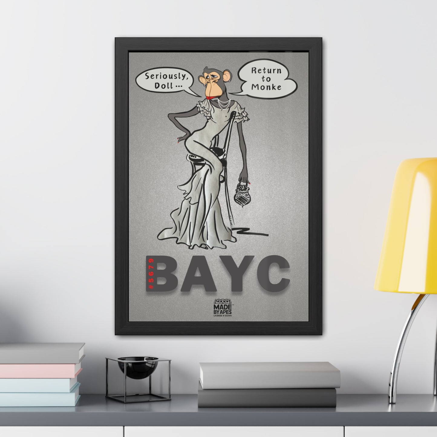 Framed Fashion Poster with BAYC #5679