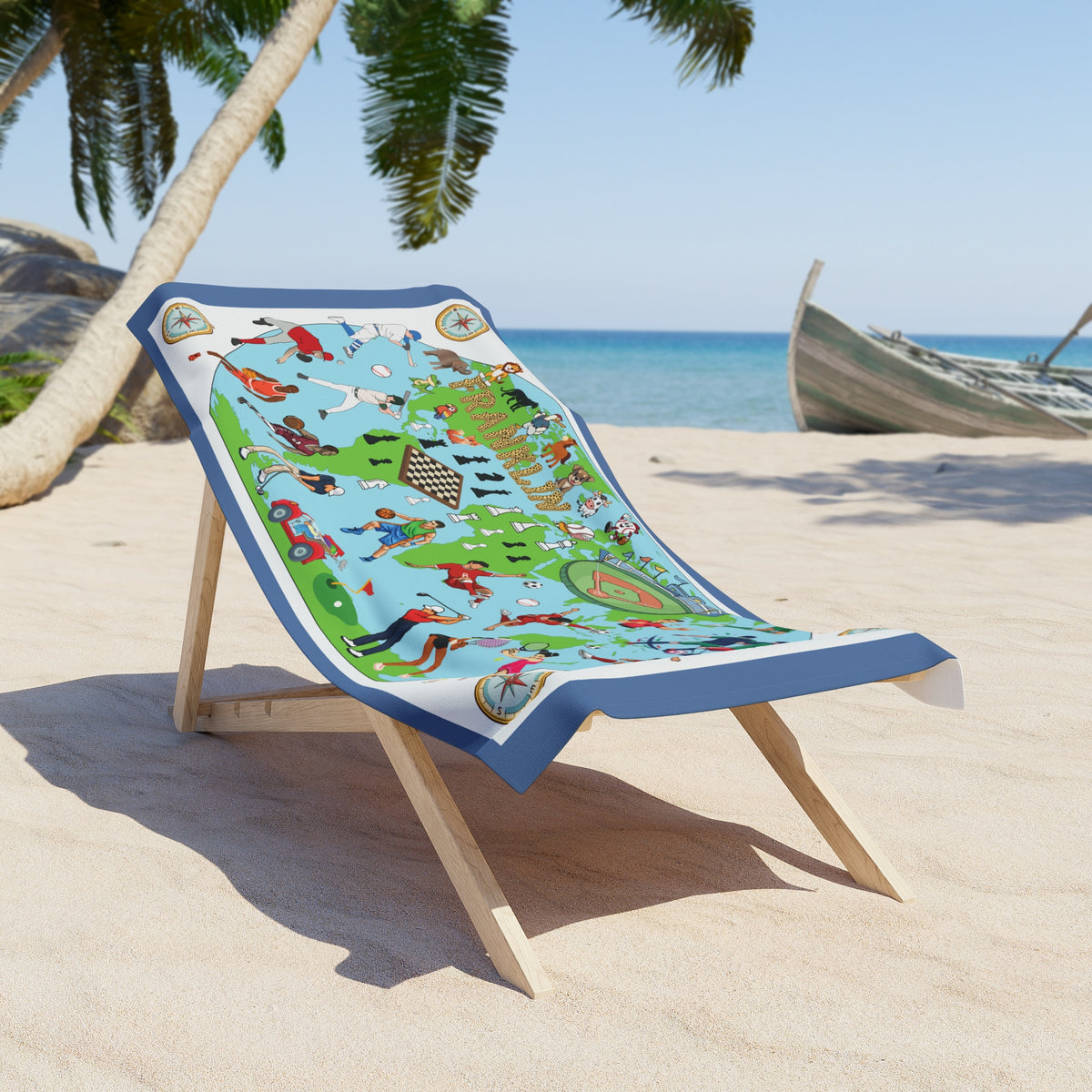 Interactive Sports & Games Beach Towel – Colorful Educational Gift for Kids
