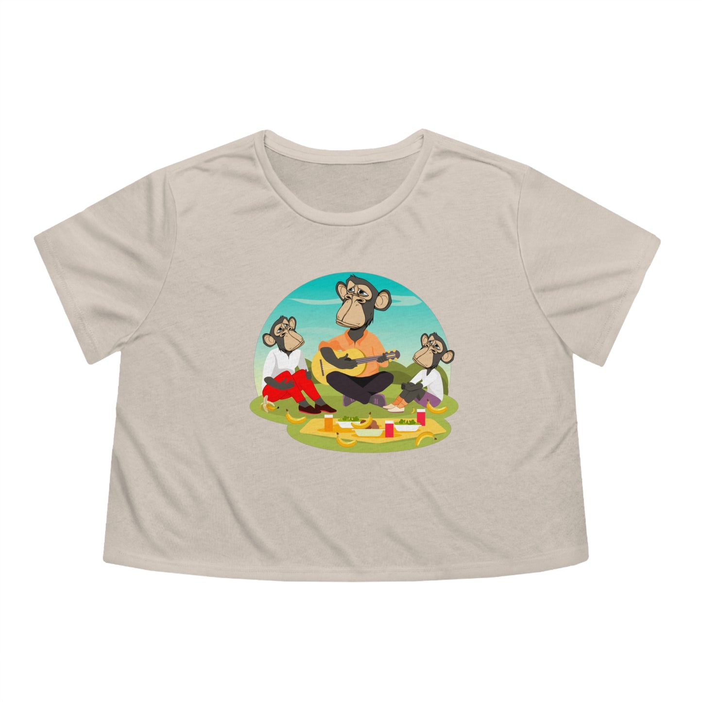 Cropped Tee / Family Time Bored Ape Picnic Women's Top