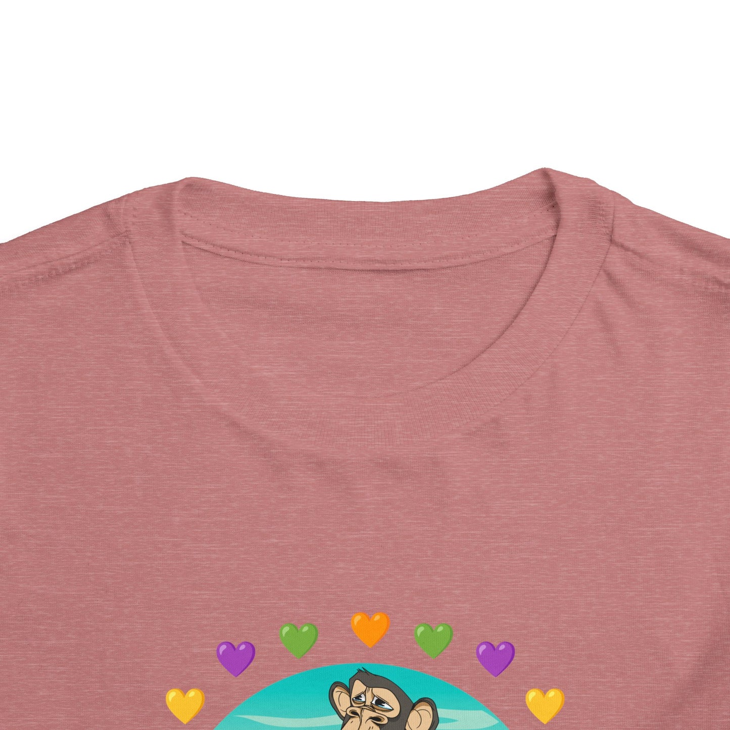 Toddler Tee - Bored Apes Family Picnic Shirt with Hearts