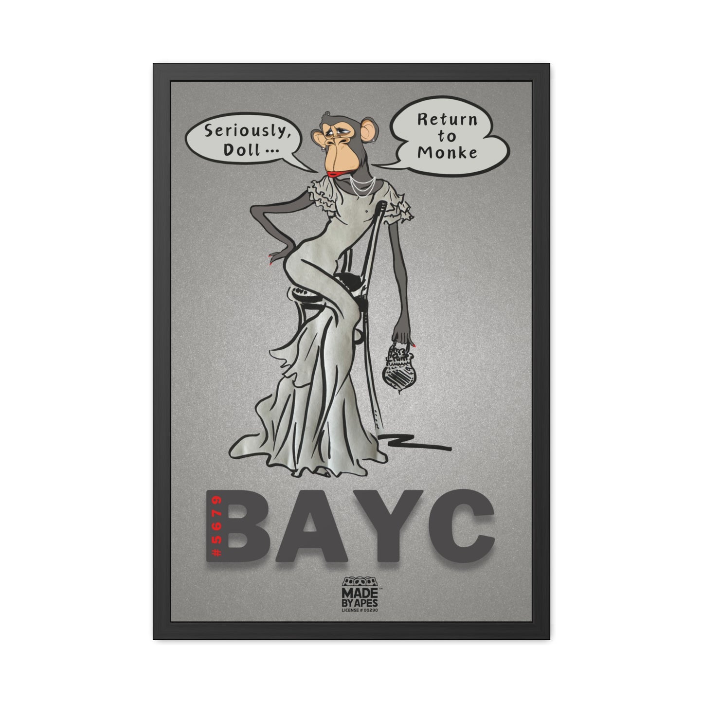 Framed Fashion Poster with BAYC #5679