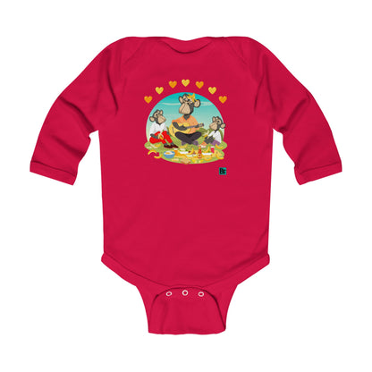 Infant Bodysuit - "Drape Family"on a Picnic Collection