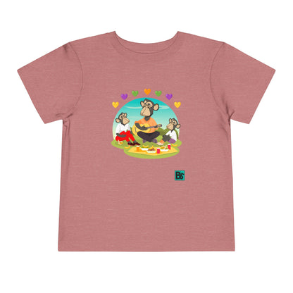 Toddler Tee - Bored Apes Family Picnic Shirt with Hearts