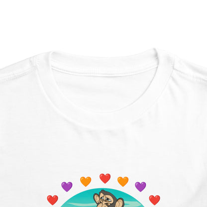 Toddler Tee - Bored Apes Family Picnic Shirt with Hearts