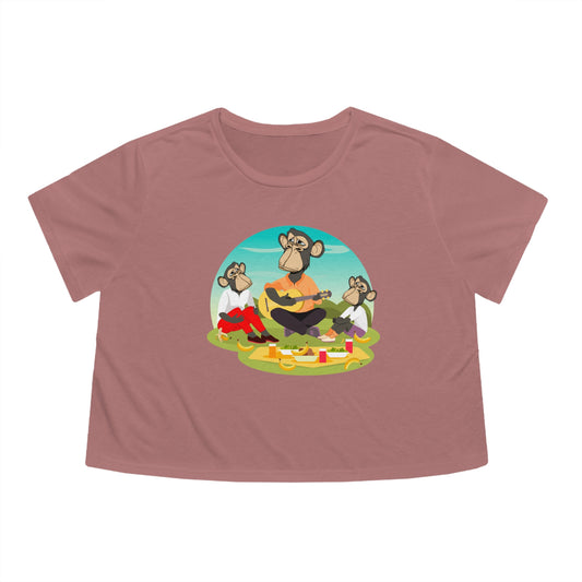 Cropped Tee / Family Time Bored Ape Picnic Women's Top