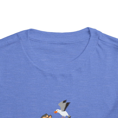 Toddler Short Sleeve Tee featuring Bored Ape fishermen with the day's catch