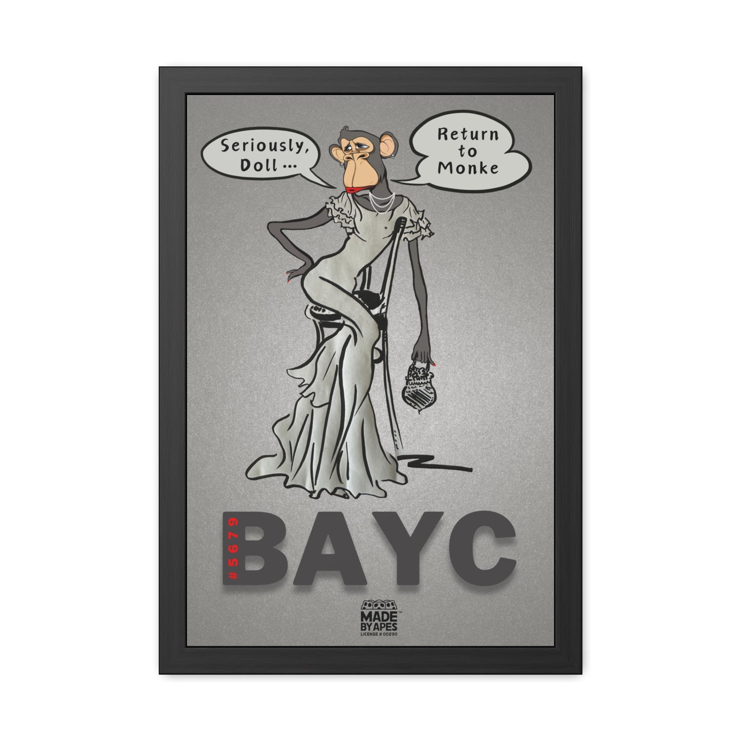 Framed Fashion Poster with BAYC #5679