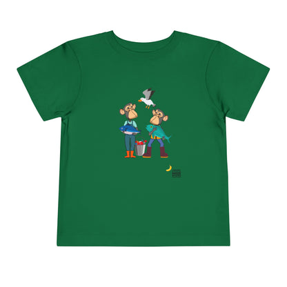 Toddler Short Sleeve Tee featuring Bored Ape fishermen with the day's catch