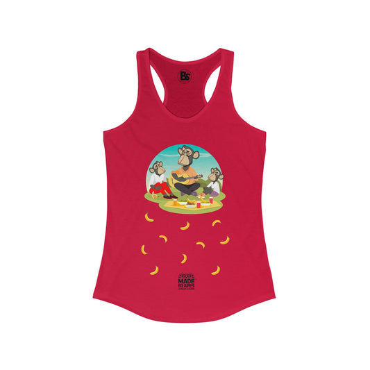 Mom's Racerback Tank - Guitar Strummin' Bored Ape Banana Brunch