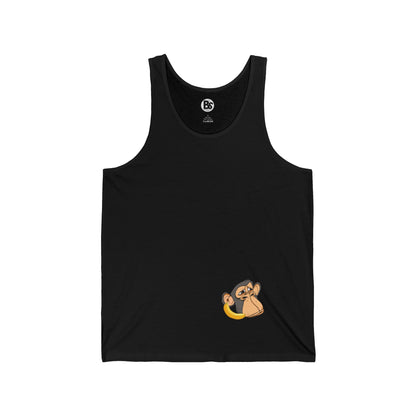 Tank Top Unisex Jersey with Ape Talking on Banana Phone Design