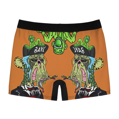 Men's Boxer Briefs / Happy Mutant BUNday! / "The Eddie" / Green, Orange