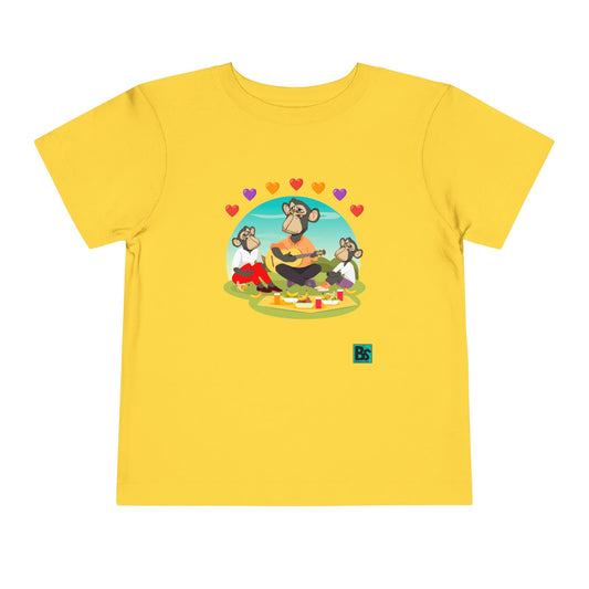 Toddler Tee - Bored Apes Family Picnic Shirt with Hearts