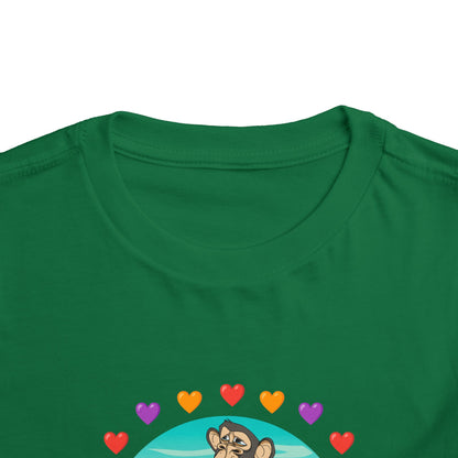 Toddler Tee - Bored Apes Family Picnic Shirt with Hearts