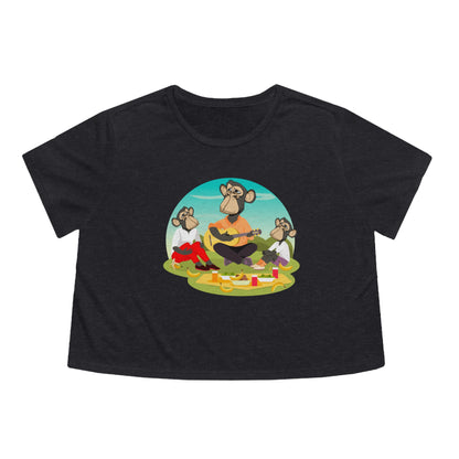 Cropped Tee / Family Time Bored Ape Picnic Women's Top