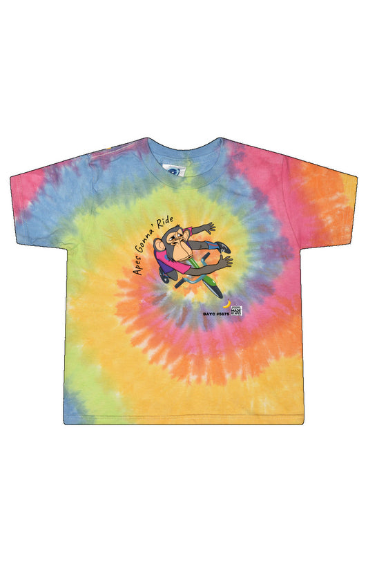 Apes Gonna' Ride / Tie-Dye Cropped T-Shirt
