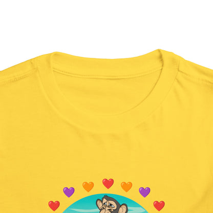 Toddler Tee - Bored Apes Family Picnic Shirt with Hearts