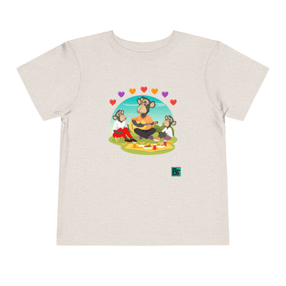 Toddler Tee - Bored Apes Family Picnic Shirt with Hearts