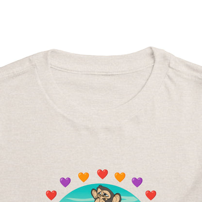 Toddler Tee - Bored Apes Family Picnic Shirt with Hearts