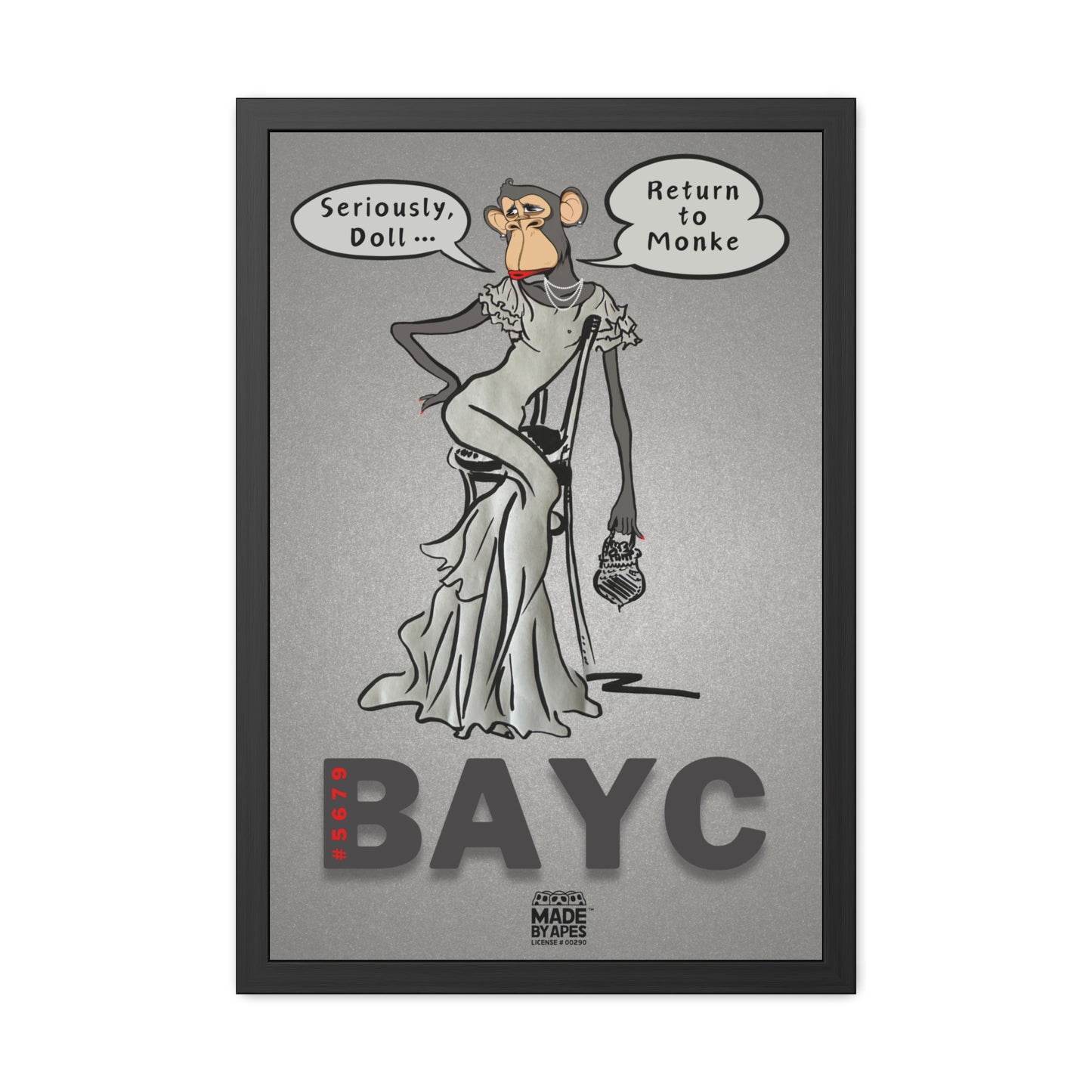 Framed Fashion Poster with BAYC #5679