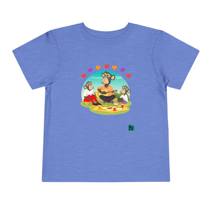 Toddler Tee - Bored Apes Family Picnic Shirt with Hearts