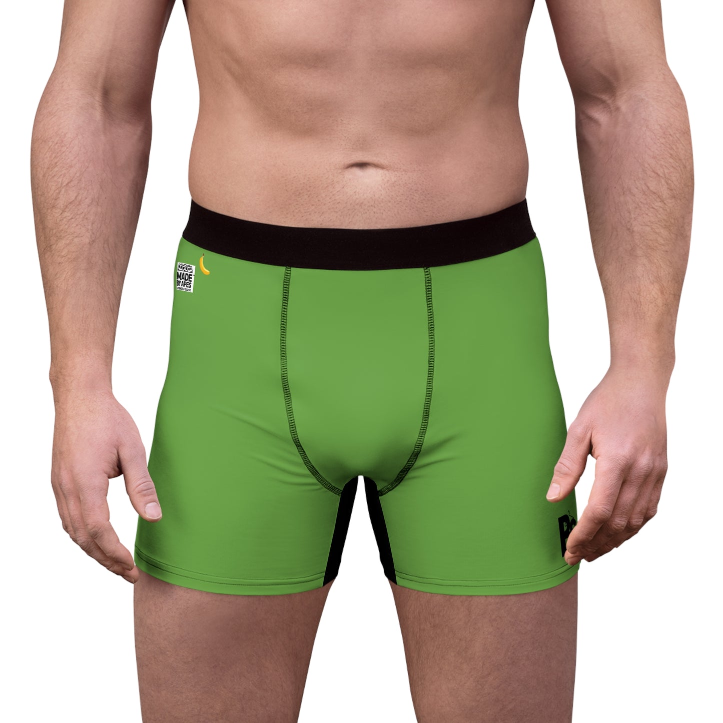 Men's Boxer Briefs / Happy Mutant BUNday! / "The Eddie" / Green, Orange